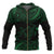 Hawaii Polynesian All Over Zip up Hoodie Green Sea Turtle Unisex Black - Green - Polynesian Pride