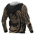 Palau Polynesian All Over Zip up Hoodie Gold Tribal Wave - Polynesian Pride