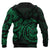 Polynesian Hawaii All Over Zip up Hoodie Green Turtle Tribal - Polynesian Pride