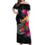 American Samoa Hibiscus Polynesian Tribal Women Off Shoulder Long Dress - LT12 Long Dress Black - Polynesian Pride