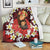 Kanaka Mother And Child Plumeria Leis Polynesian Premium Blanket - Warm Heart - AH White - Polynesian Pride