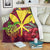 Kanaka Map Turtle Hibiscus Premium Blanket - Red Velvet - AH - Polynesian Pride