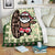 Hawaiian Quilt Christmas - Santa Claus Surf Premium Blanket - AH White - Polynesian Pride