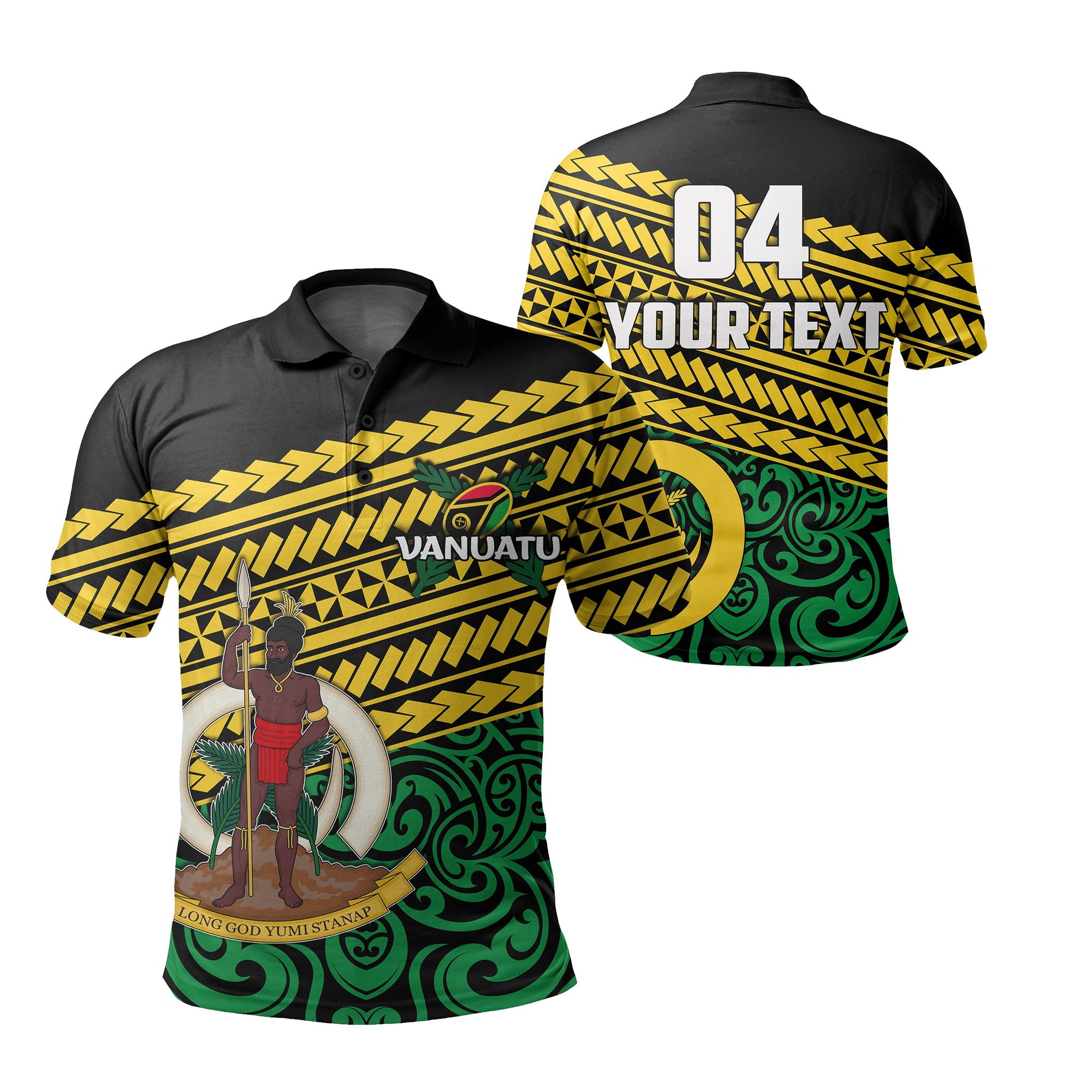 Custom Vanuatu Rugby Polo Shirt Polynesian Style Unisex Green - Polynesian Pride