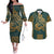 Kakau Hawaiian Polynesian Couples Matching Outfits Combo Long Sleeve Dress And Hawaiian Shirt LT6 Gold - Polynesian Pride