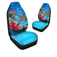 Hawaii Turtle Hibiscus Sea Car Seat Cover - Ocean Of Love - AH - Polynesian Pride