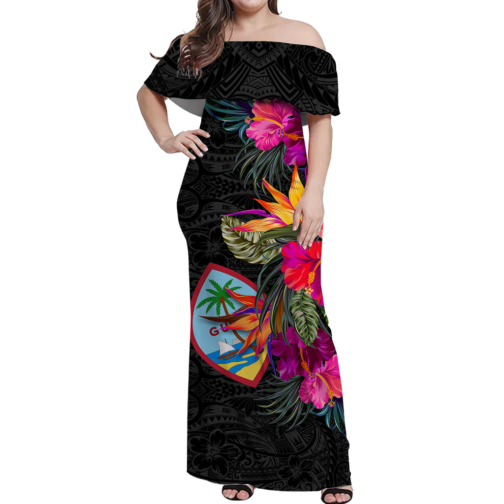 Guam Polynesian Hibiscus Matching Dress and Hawaiian Shirt LT12 - Polynesian Pride