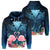 Kanaka Flamingo Couple Rose Hibiscus Plumeria Hoodie Love Universe Unisex Galaxy - Polynesian Pride