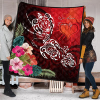 Hawaii Turtle Family Premium Quilt - We Are Family - AH - Polynesian Pride
