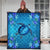 Hawaii Blue Turtle Flower Premium Quilt - Ocean Secret - AH - Polynesian Pride