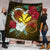 Kanaka Manta Ray Plumeria Heart Polynesian Premium Quilt - Sea Flower - AH - Polynesian Pride