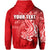 Custom Hammerhead shark Zip Hoodie Polynesian Red Style LT6 - Polynesian Pride