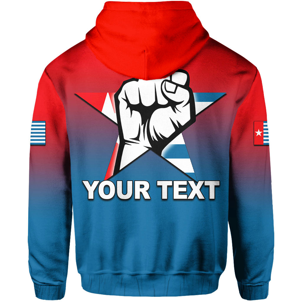 Custom West Papua Hoodie Flag Color Simple Style LT6 - Polynesian Pride