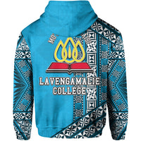 Lavengamalie College Zip Hoodie Tonga Patterns Style LT6 - Polynesian Pride
