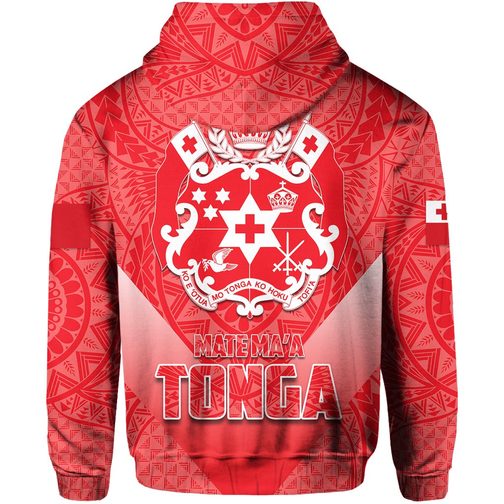 Mate Maa Tonga Rugby Zip Hoodie Polynesian Style - Polynesian Pride