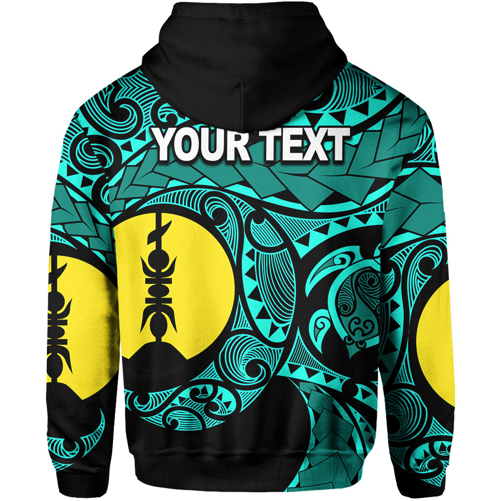 Custom New Caledonia Zip Hoodie Turquoise Color LT6 - Polynesian Pride
