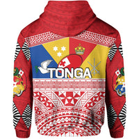 Tonga Rugby Zip Hoodie Special Coat of Arms - Polynesian Pride