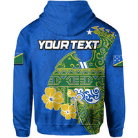 Custom Solomon Islands Independence 44th Melanesia Tattoo Zip Hoodie LT6 - Polynesian Pride