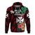 Custom Wallis and Futuna Rugby Hoodie Custom Text and Number (Zip) Unisex Red - Polynesian Pride