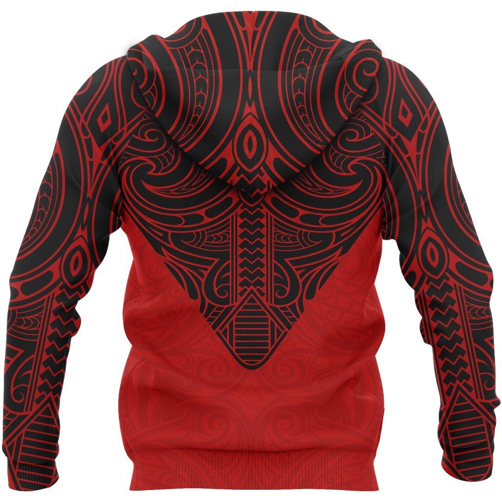 New Zealand Maori Tattoo All Over Print Hoodie - Polynesian Pride