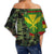 Kanaka Flag Camo Pattern Off Shoulder Waist Wrap Top - Chad Style - AH - Polynesian Pride