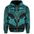 New Zealand Zipper Hoodie The Mana Maori All Over Zip up Hoodie (Blue) Unisex Black - Polynesian Pride