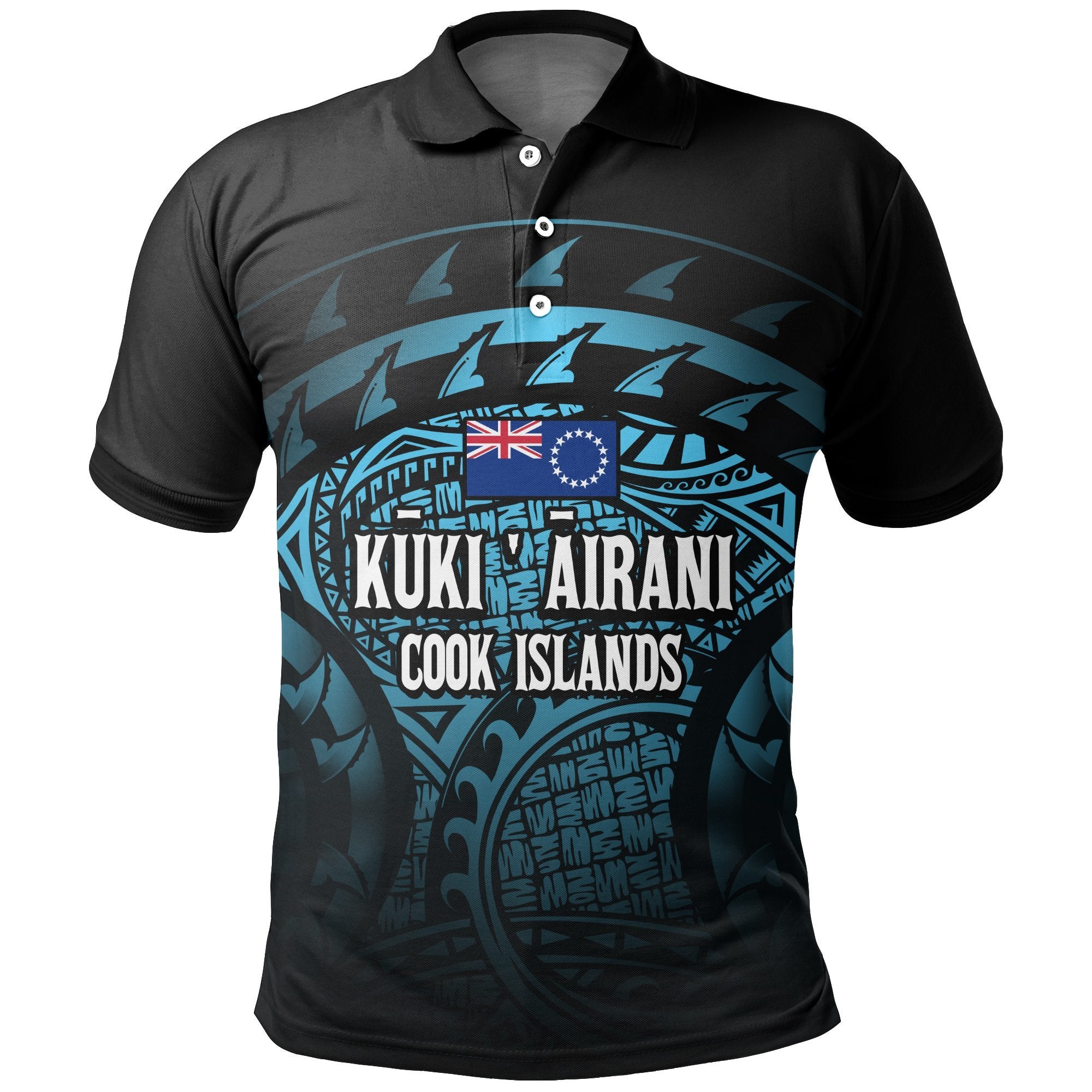 Cook Islands Turtle Polo Shirt (Turquoise) Unisex Turquoise - Polynesian Pride