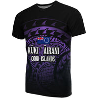 Cook Islands T Shirt National Flag Polynesian Turtle Tattoo (Purple) Unisex Purple - Polynesian Pride