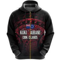 Cook Islands Turtle Zip Hoodie (Red) Unisex Red - Polynesian Pride