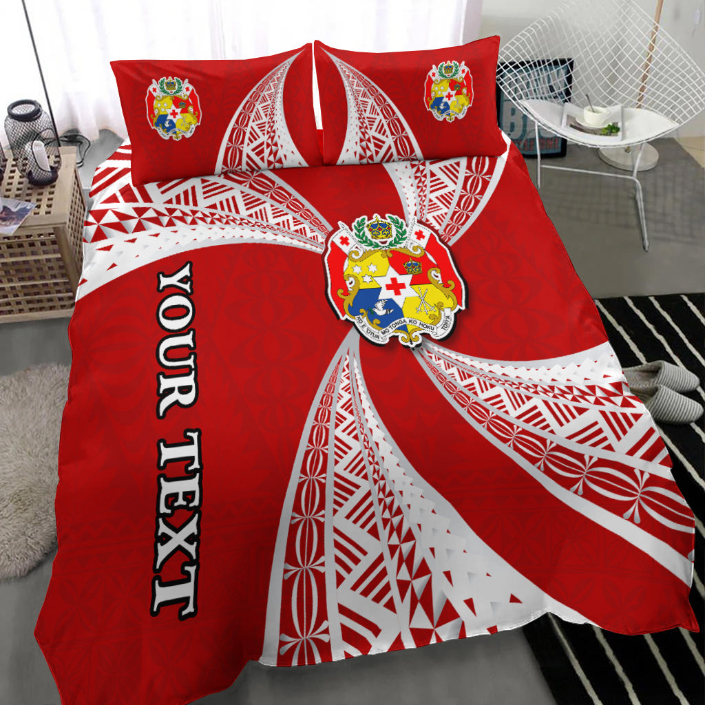 (Custom Personalised) Tonga Distinctive Bedding Set Tongan Tapa Pattern LT13 - Polynesian Pride