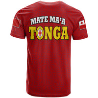 Mate Maa Tonga Rugby T Shirt Tongan Kupesi Red Style LT9 - Polynesian Pride