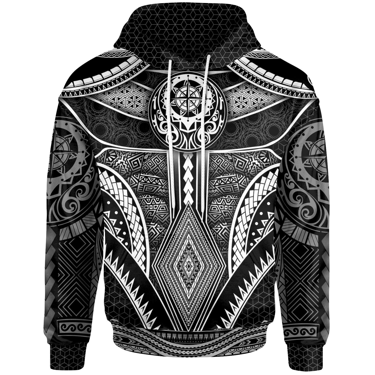 Polynesian Hoodie Patterns Poly Unique Unisex Black - Polynesian Pride
