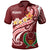 Pohnpei Polo Shirt Pohnpei Seal Polynesian Patterns Plumeria Unisex Red - Polynesian Pride