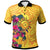 Polynesian Polo Shirt Vanuatu Symbols With Hibiscus Unisex Yellow - Polynesian Pride