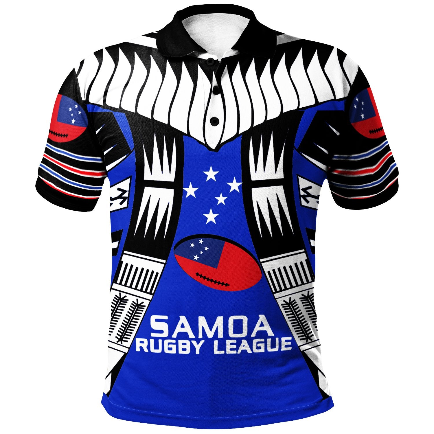 Samoa Custom Polo Shirt Samoan Rugby Sport Style Unisex Blue - Polynesian Pride