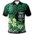 Tonga Custom Polo Shirt Takuilau College with Polynesian Patterns and Plumeria Flower LT10 Green - Polynesian Pride