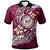 Hawaii Custom Polo Shirt Farrington High School Maroon Polynesian Patterns LT10 Purple - Polynesian Pride