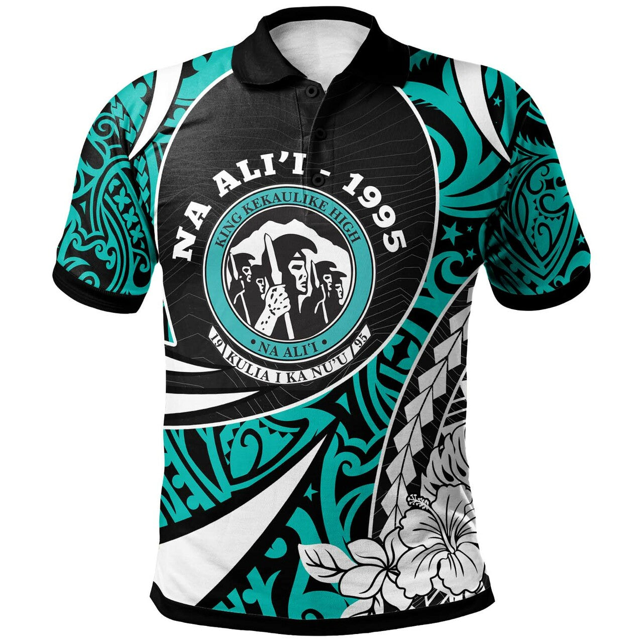 Hawaii Custom Polo Shirt King Kekaulike High School Polynesian Tribal Pattern LT10 Green - Polynesian Pride