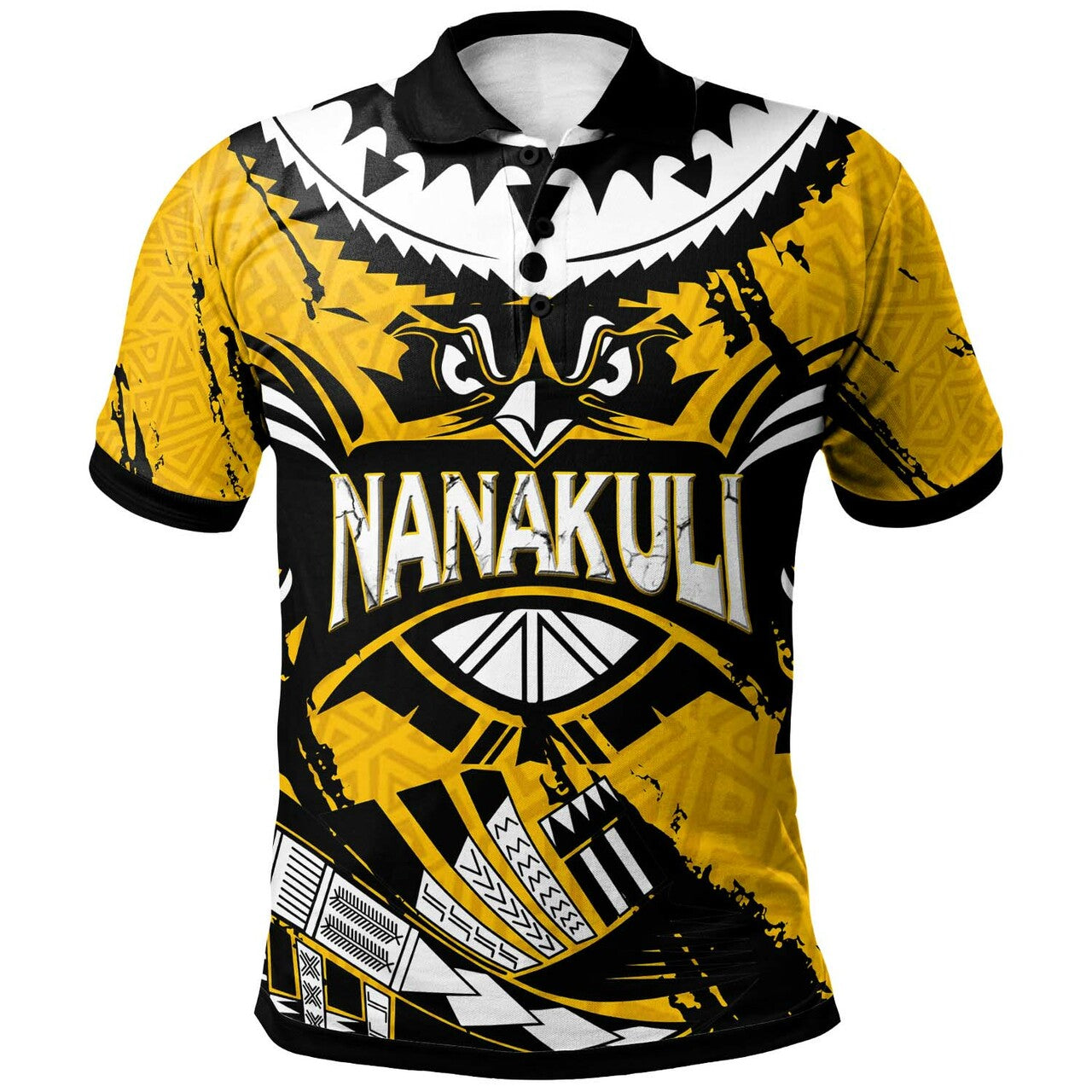 Hawaii Custom Polynesian Polo Shirt Nanakuli High and Intermediate School Golden Hawks LT10 Yellow - Polynesian Pride