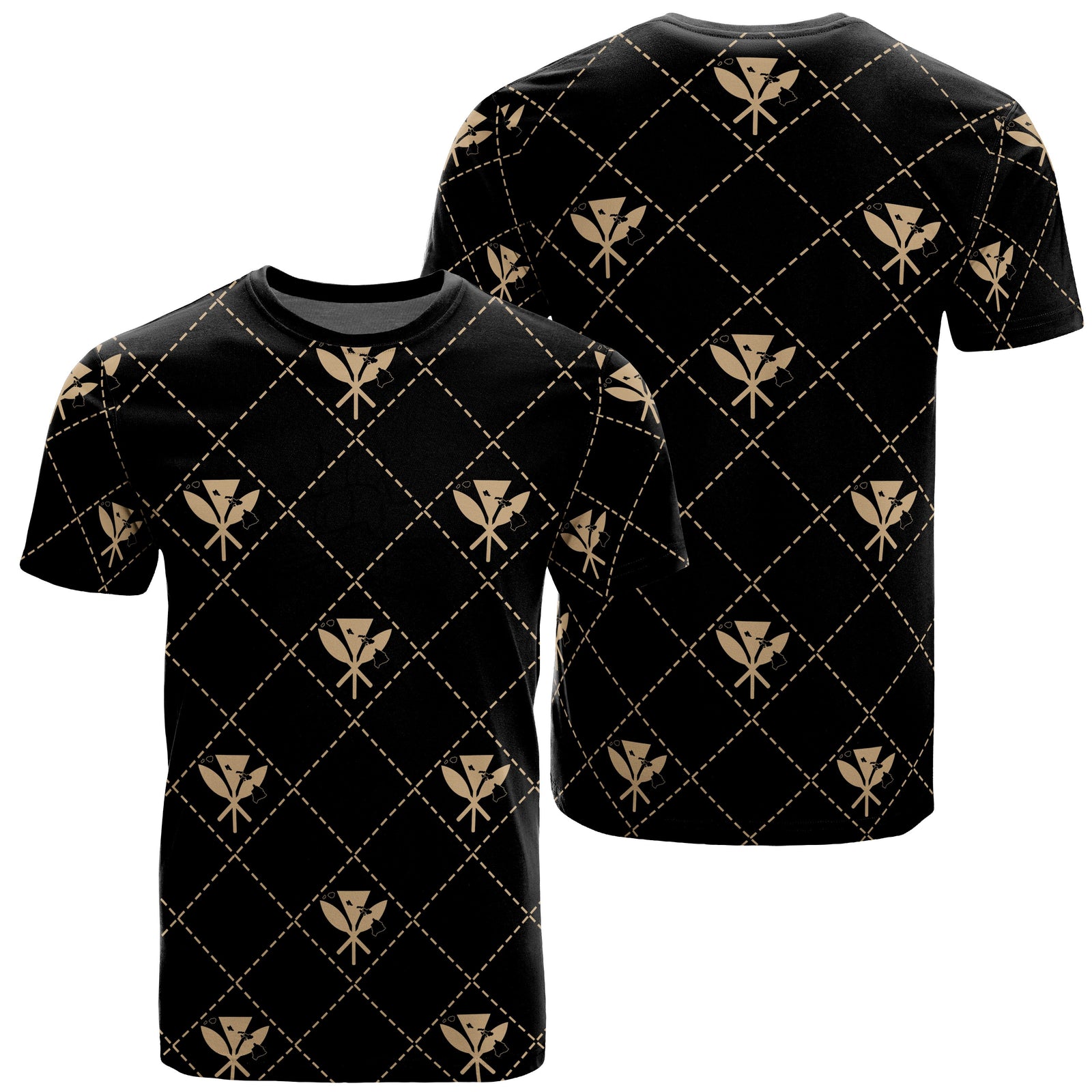 Kanaka Maoli T Shirt Regal Gold AH Unisex Gold - Polynesian Pride
