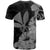 Hawaii Turtle T Shirt Polynesian Hibiscus Art Ver 2.0 Gray - Polynesian Pride