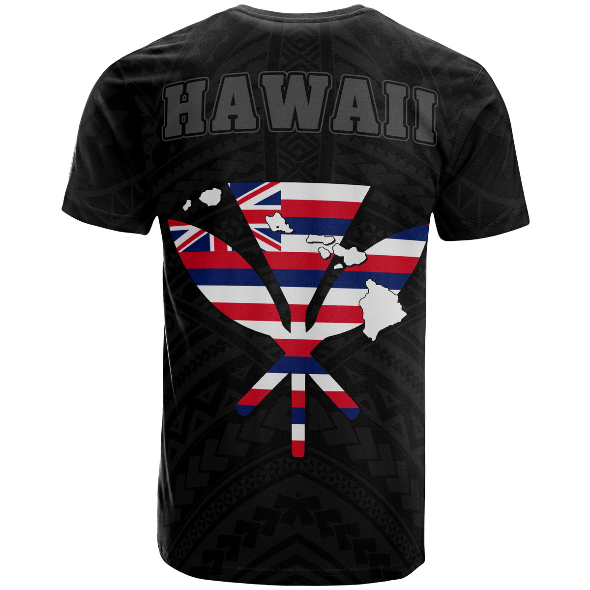 Hawaiian Kanaka T Shirt Heart Tattoo Gray - Polynesian Pride