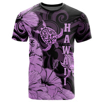 Hawaii Turtle T Shirt Polynesian Hibiscus Art Ver 2.0 Pink - Polynesian Pride
