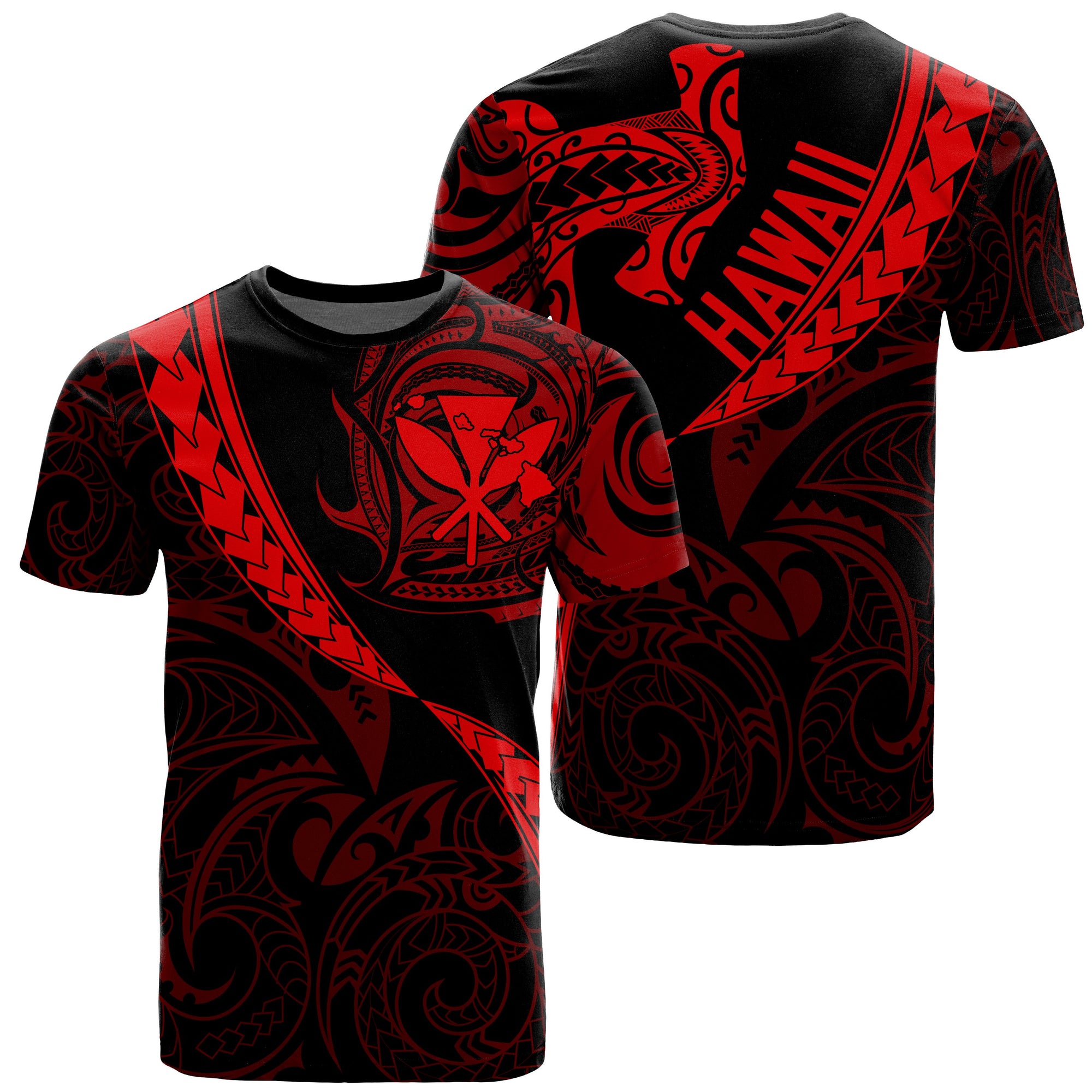 Hawaiian Kanaka T Shirt Mano Kihikihi Red Unisex Red - Polynesian Pride