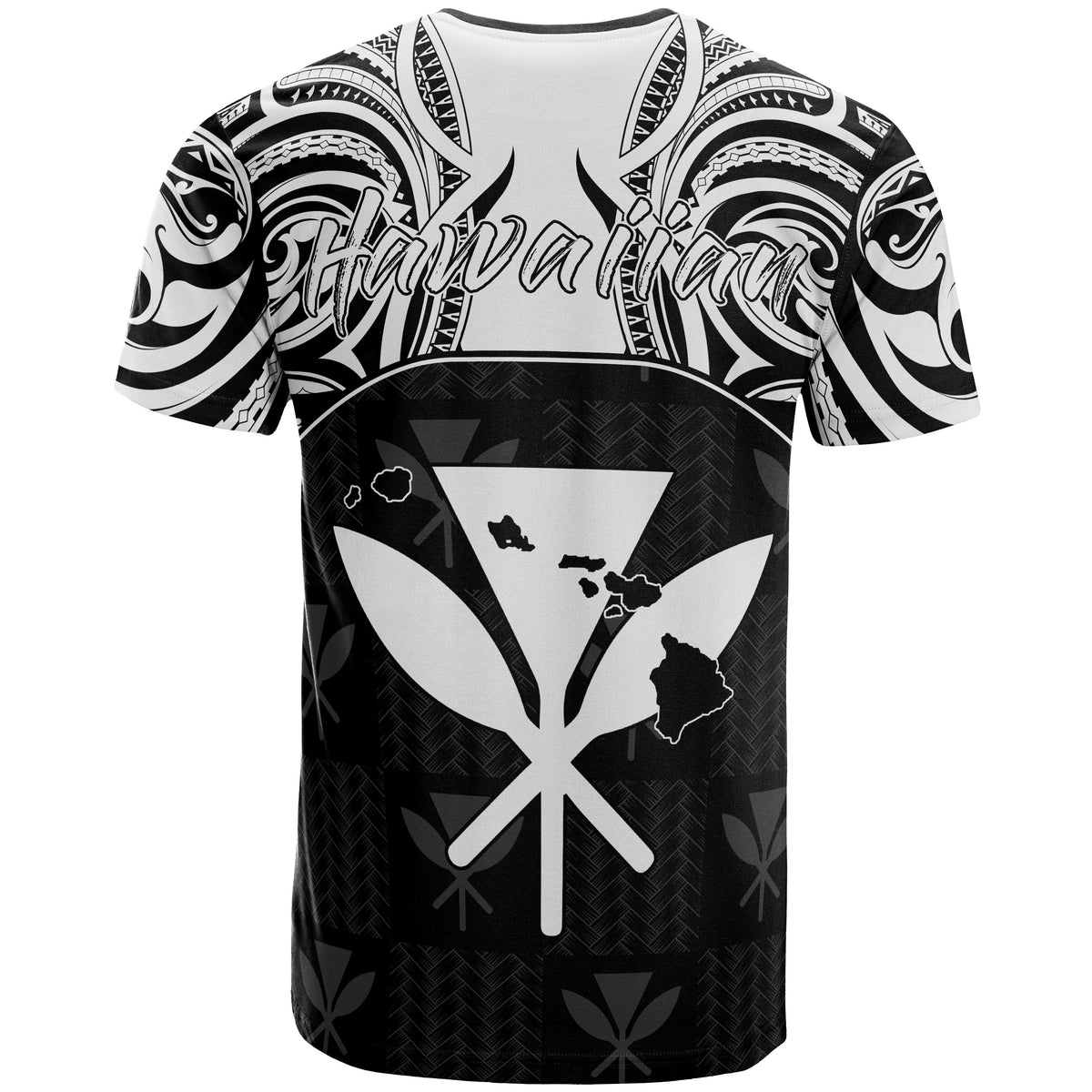 Hawaiian Kanaka T Shirt Demodern White - Polynesian Pride