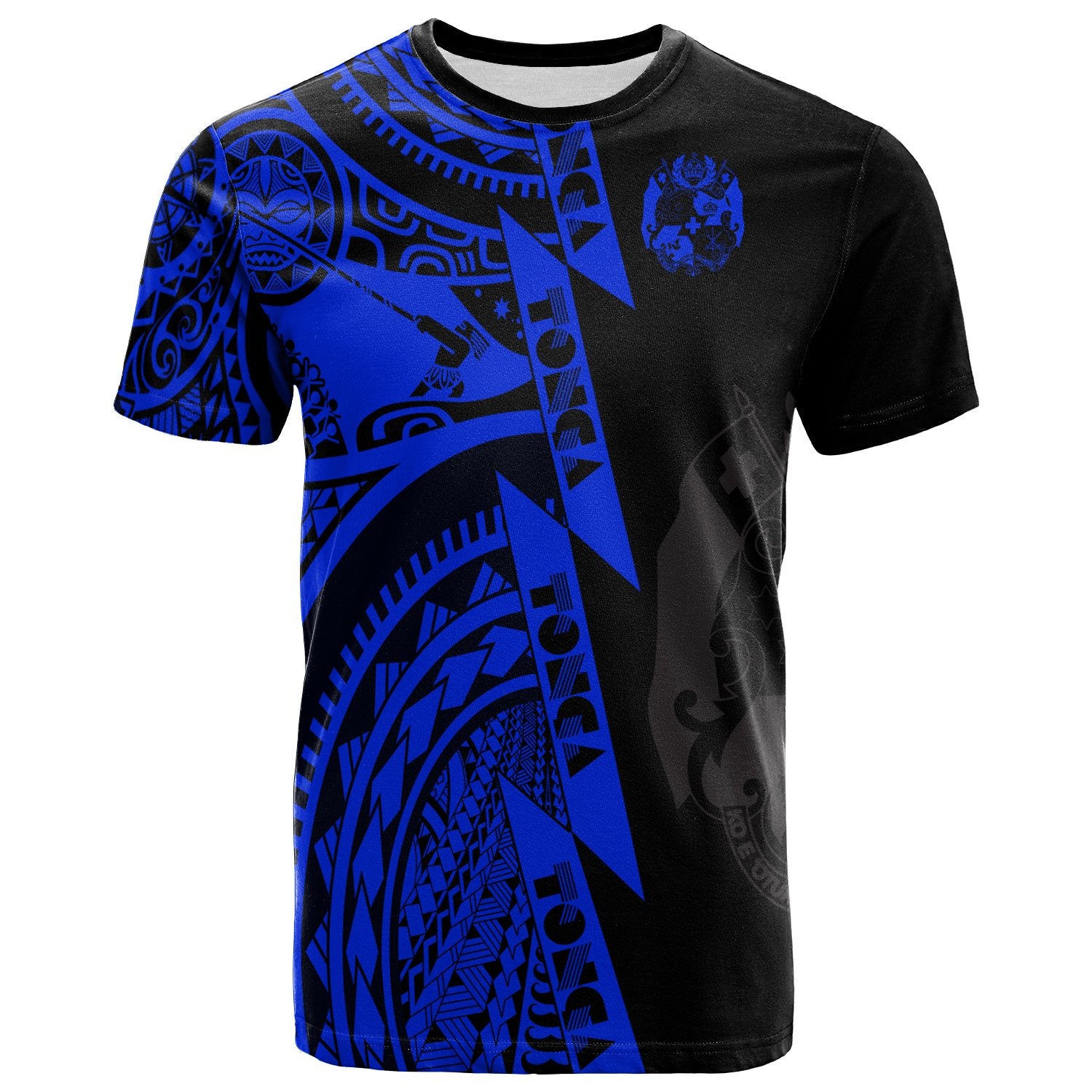 Polynesian Tonga T Shirt Maui Moana Tattoo with Seal Tonga Unisex Blue - Polynesian Pride