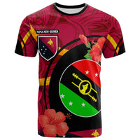 Papua New Guinea T Shirt Southern Highlands Flag of PNG with Hibicus and Polynesian Culture T Shirt Art - Polynesian Pride