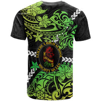 Hawaii Custom T Shirt Leilehua High School Polynesian Pride with Lehua Flower LT10 - Polynesian Pride