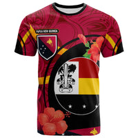 Papua New Guinea T Shirt Madang Flag of PNG with Hibicus and Polynesian Culture T Shirt Art - Polynesian Pride