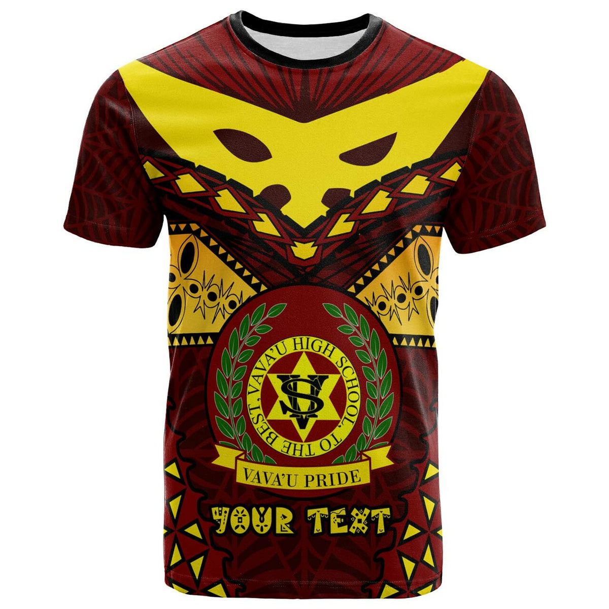 Tonga Custom T Shirt Vavau High Shool Tonga with Polynesian Patterns LT10 - Polynesian Pride